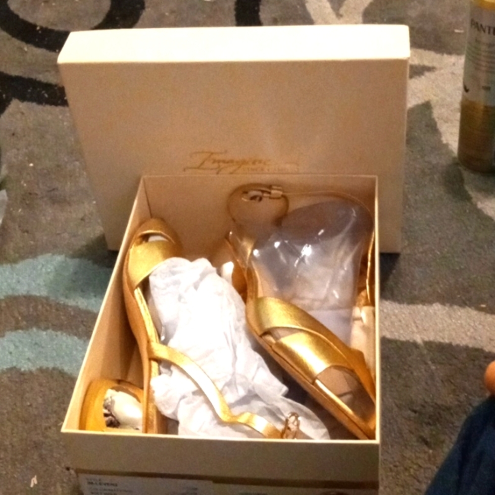 Fancy Gold Open Toe Sandels